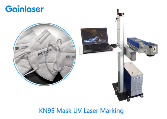 sistema UV da marcação do laser do voo de ±0.01mm AC110V para o plástico